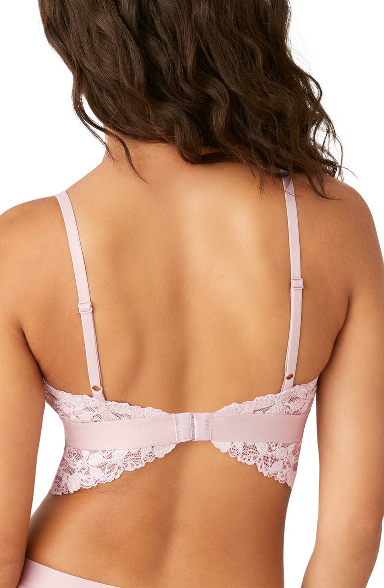 b.tempt'd by Wacoal Opening Act Lace & Mesh Bralette, Alternate, color, Blush Pink