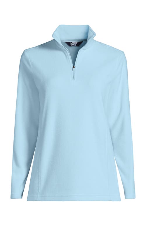 Shop Lands' End Anyweather Fleece Quarter Zip Pullover In Subtle Blue