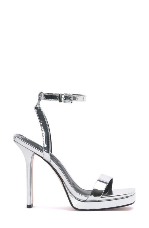 Shop Jessica Simpson Adonia Ankle Strap Platform Sandal In Silver