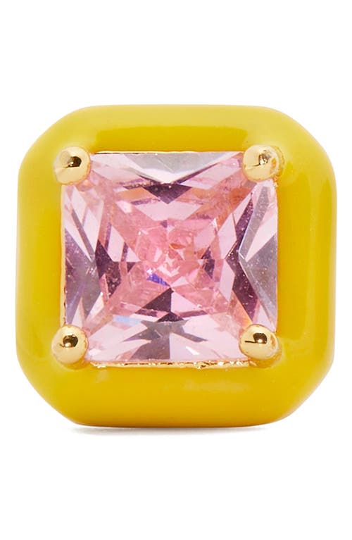 Shop Kate Spade New York Brighten Up Square Stud Earrings In Light Pink Multi