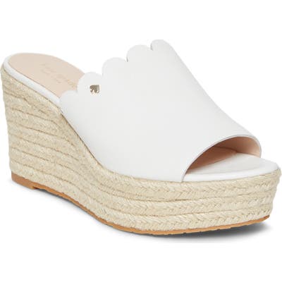 Kate Spade New York Tabby Espadrille Wedge Mule, White