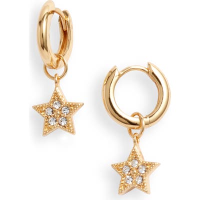 Olivia Burton Celestial Star Charm Huggie Hoop Earrings