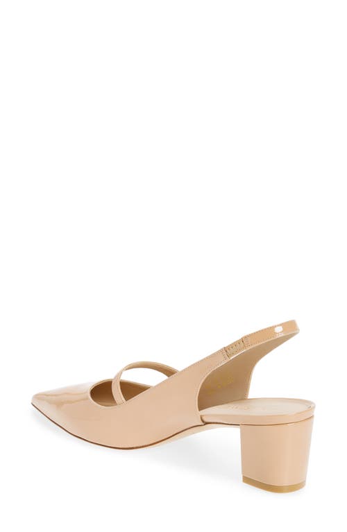 Shop Stuart Weitzman Pointed Toe Slingback Pump In Adobe