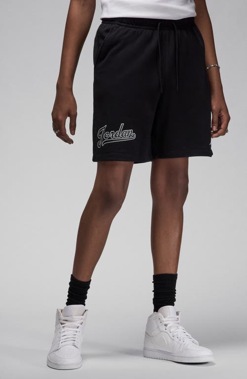 Shop Jordan Mvp Sweat Shorts In Black/white