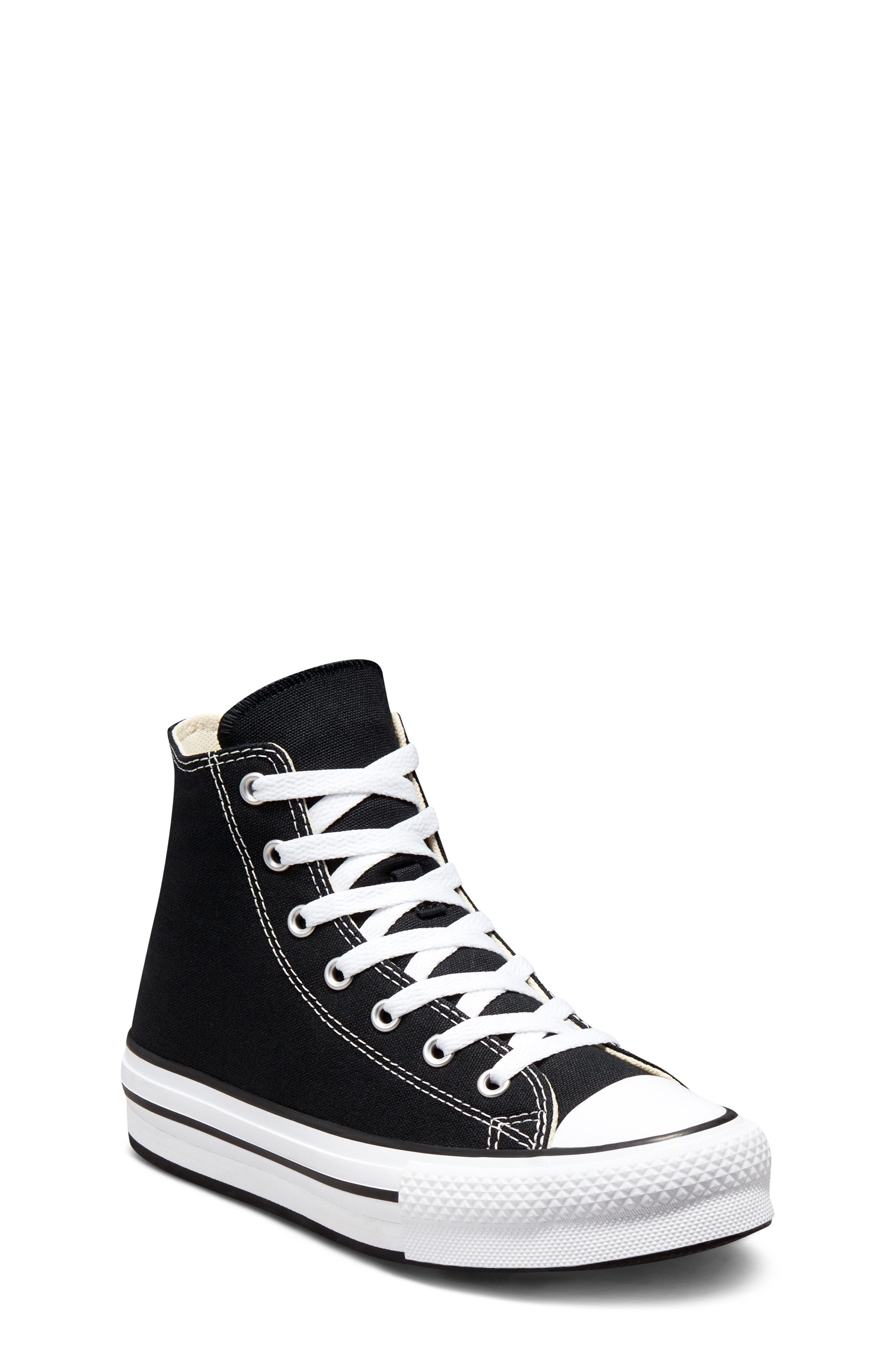 black platform converse high top junior