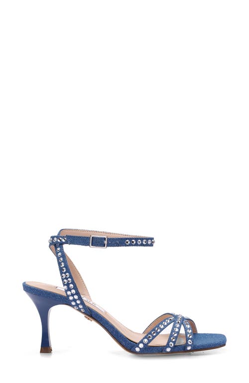 Nina Laura Ankle Strap Sandal In Blue Denim