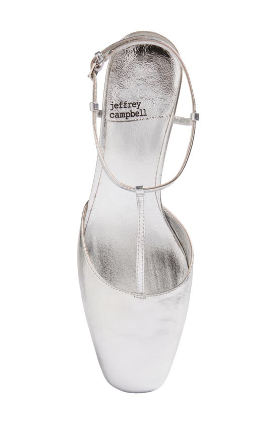 Shop Jeffrey Campbell Chantall Ankle Strap Pump In Silver