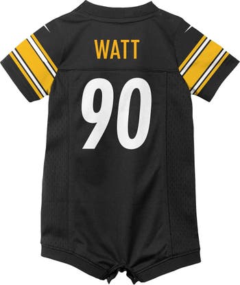 Nike Infant Nike T.J. Watt Black Pittsburgh Steelers Game Romper Jersey
