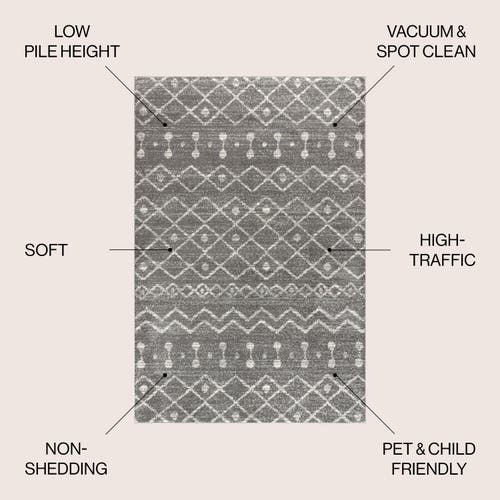 Jonathan Y Aksil Moroccan Beni Souk Area Rug In Gray/cream