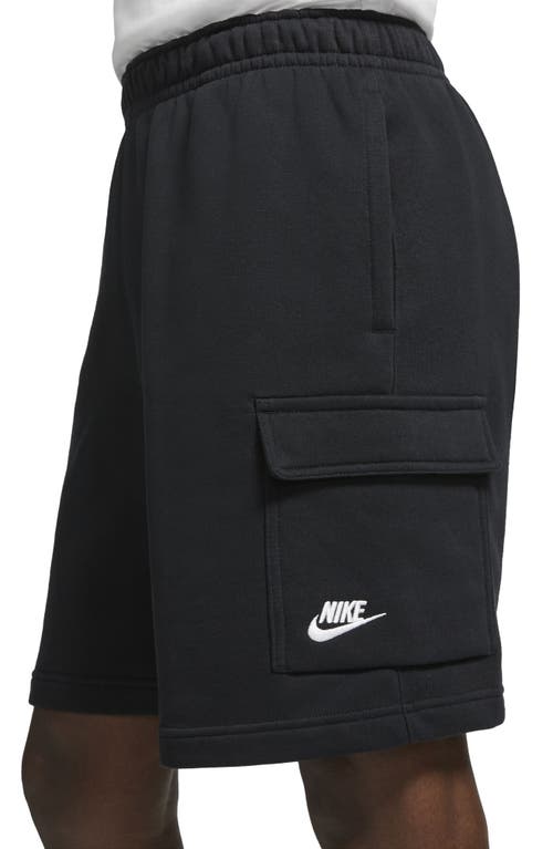 Shop Nike Nsw Club Cargo Shorts In Black/white