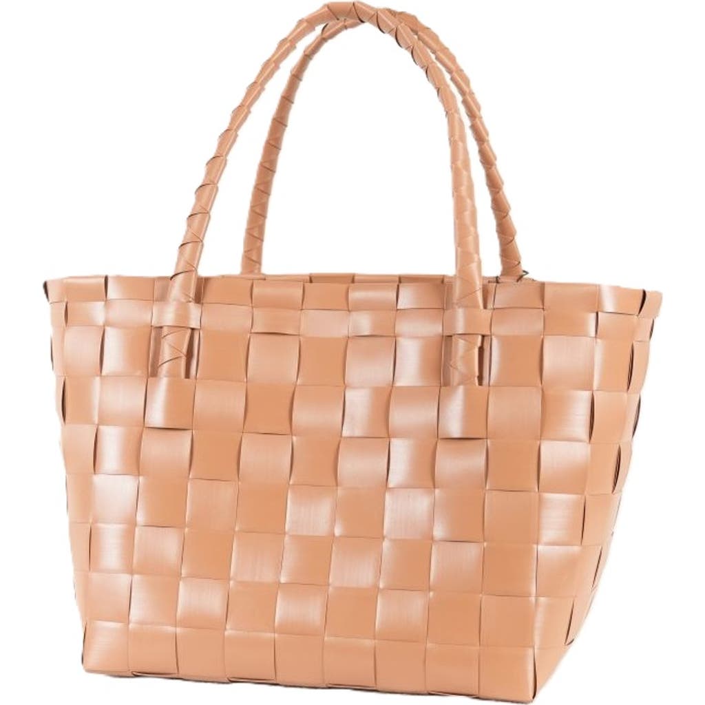 Handed By Paris Recycled Plastic Tote Bag In Cinnamon
