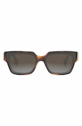 Fendi First Sight Rectangular Sunglasses, 53mm