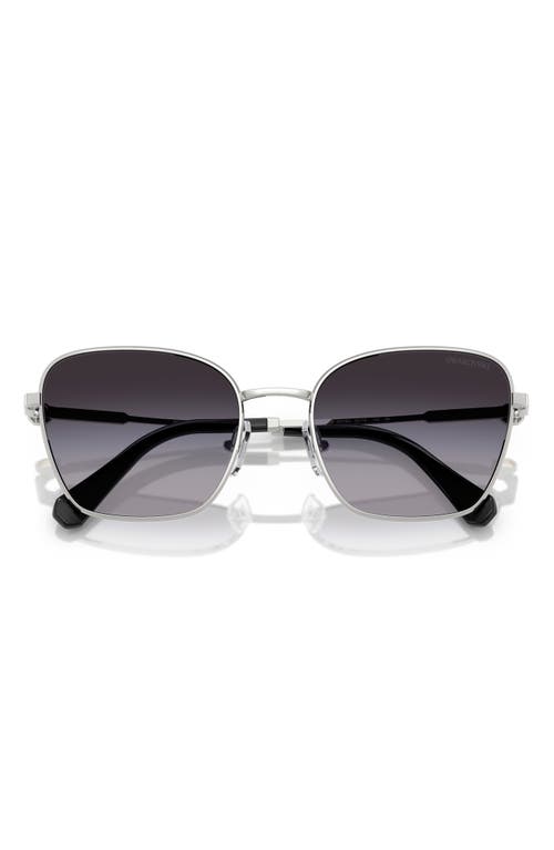 Swarovski 55mm Gradient Pilot Sunglasses In Grad Grey