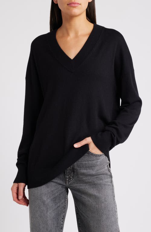 Shop Treasure & Bond Relaxed V-neck Sweater In Black