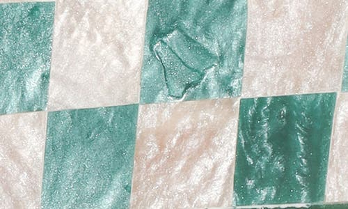 Tiramisu Resin Checkered Picture Frame In Teal Blue