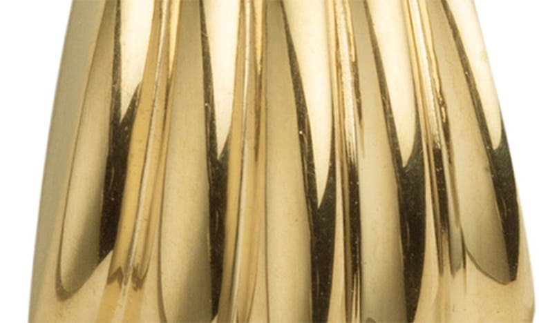 Shop Jennifer Zeuner Cooper Textured Drop Earrings In 14k Yellow Gold Plated Silver