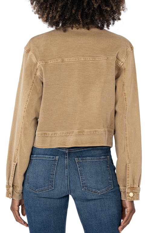 Shop Kut From The Kloth Elle Crop Denim Jacket In Cinnamon