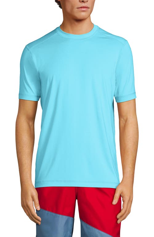 Shop Lands' End Short Sleeve Swim Tee Rash Guard In River Mist