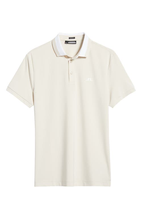 Shop J. Lindeberg Benji Performance Polo In Moonbeam