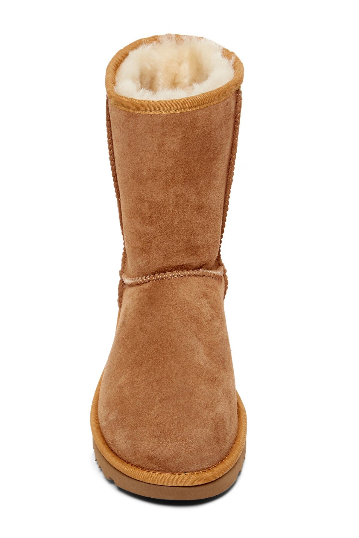 classic genuine shearling lined short rustic weave boot