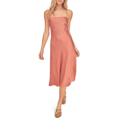 Astr The Label Trinity Sleeveless Midi Dress, Coral