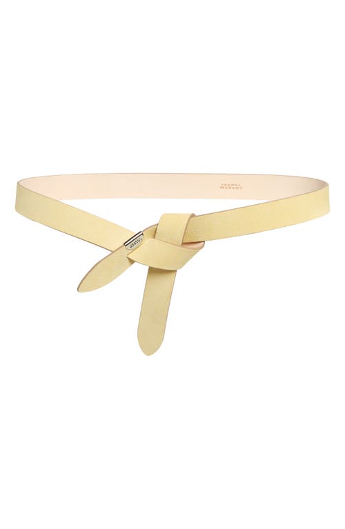 Isabel Marant Lecce Suede Belt in Light Yellow