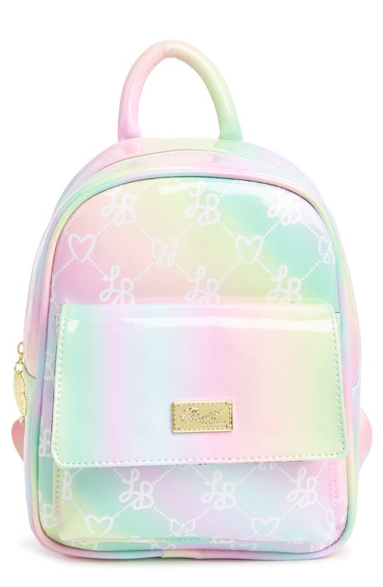 Luv Betsey By Betsey Johnson Mid Size Backpack In Rainbow Ombre Logo
