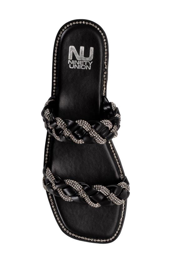 Lady Couture Sunny Embellished Slide Sandal In Black