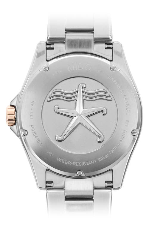 Mido Ocean Star Diver Bracelet Watch, 42mm In Silver/black/silver