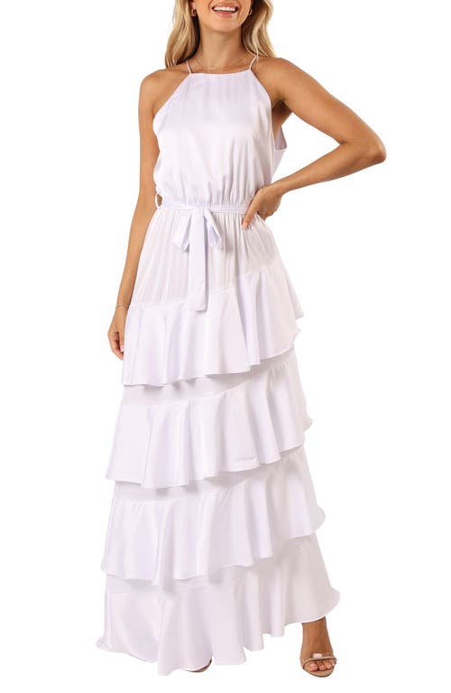 Petal And Pup Petal & Pup Annalise Ruffle Satin Dress In White