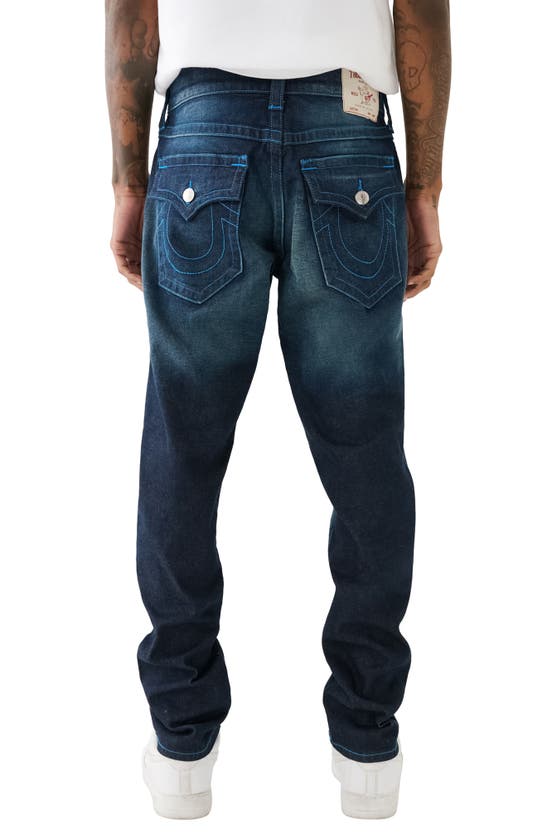 Shop True Religion Brand Jeans Rocco Relaxed Skinny Jeans In Diver Dark
