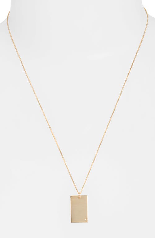 Set & Stones Goldie Initial Tag Pendant Necklace In Gold/c