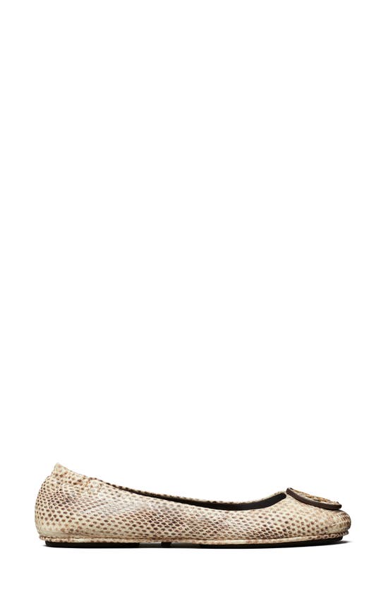 Tory Burch Minnie Travel Ballet Fl In Cream Roccia