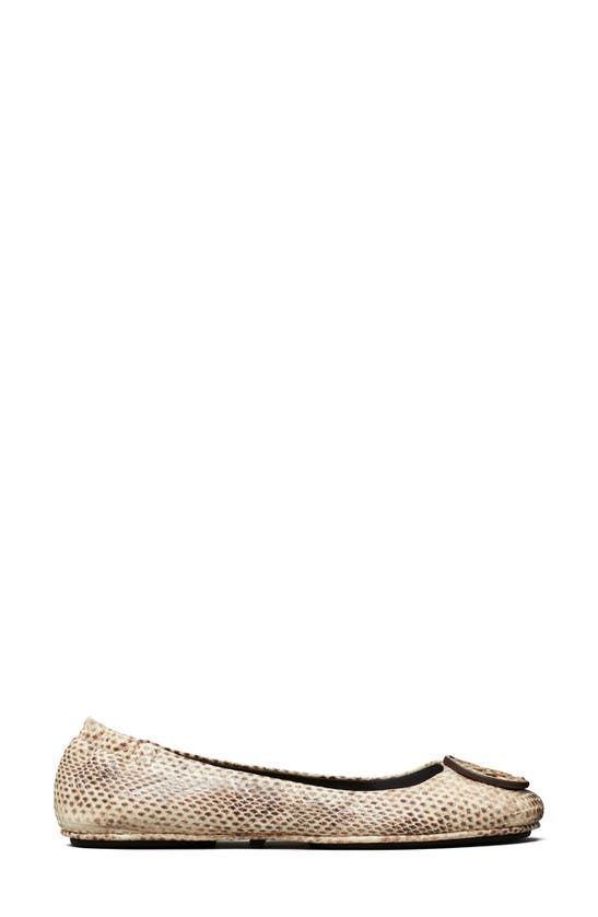 Shop Tory Burch Minnie Travel Ballet Flat In Cream Roccia