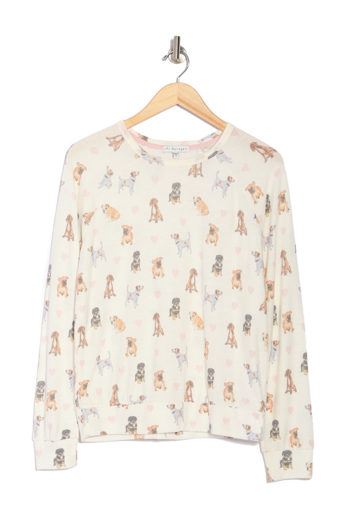 Click to view more detailed imagery on our partner's website Pj Salvage Long Sleeve Printed Top In Ivory