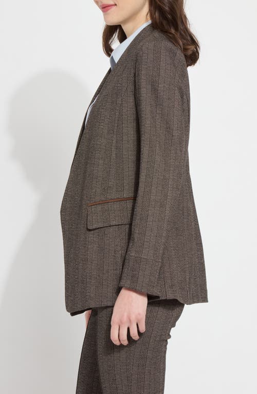 Lyssé Robin Ponte Blazer In Cambridge Chevron In Cambridge Chevron