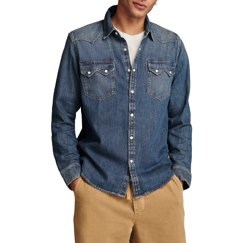LUCKY BRAND LUCKY BRAND CORE DENIM WESTERN SNAP-UP SHIRT
