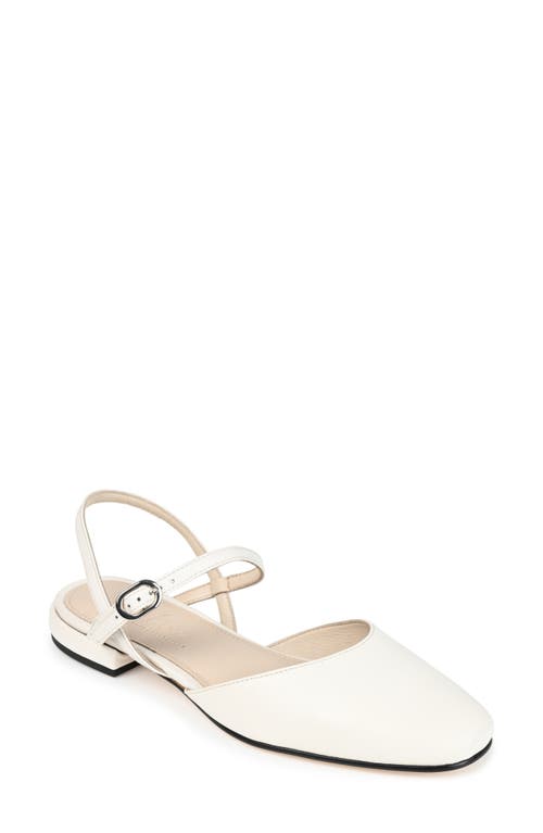 Journee Signature Amannda Ankle Strap Low Pump in White at Nordstrom, Size 6