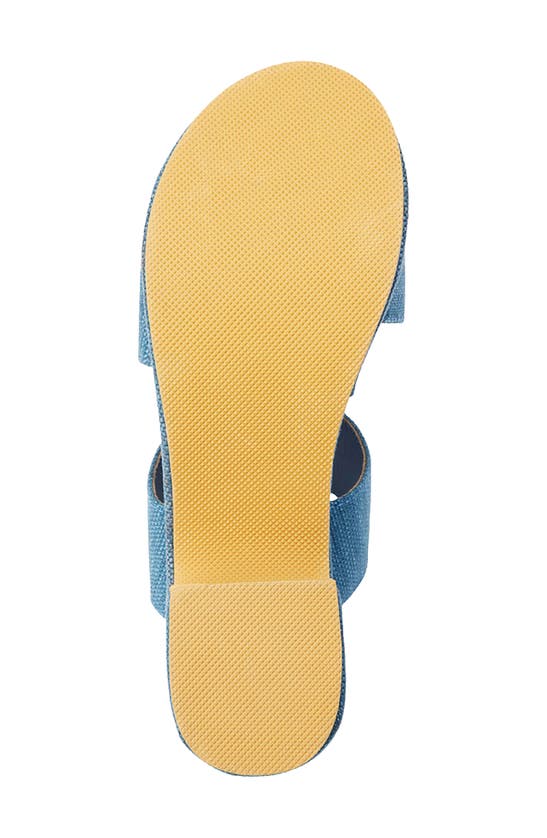 Coconuts By Matisse Ocean Ave Espadrille Platform Slide Sandal In Denim
