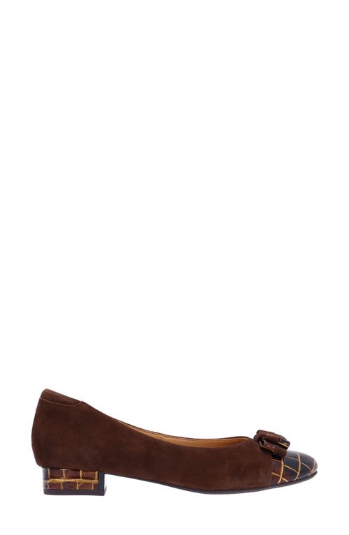L'amour Des Pieds Farida Cap Toe Pump In Chocolate
