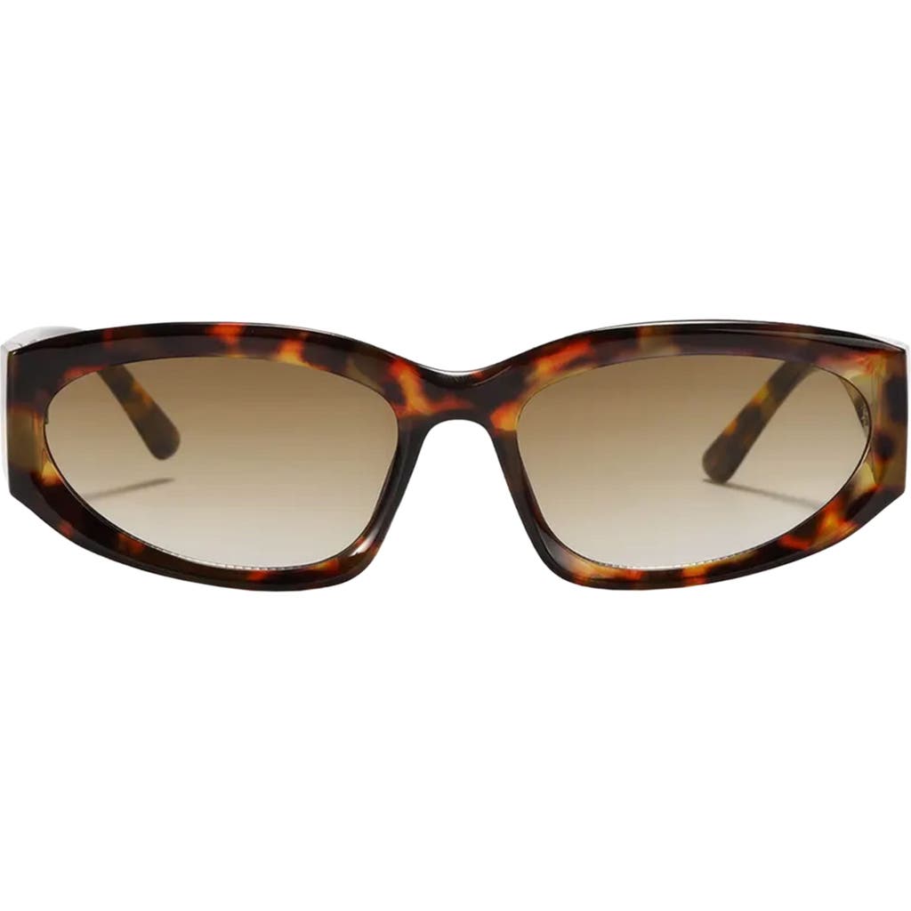 Fifth & Ninth Shea 59mm Polarized Gradient Oval Sunglasses In Brown