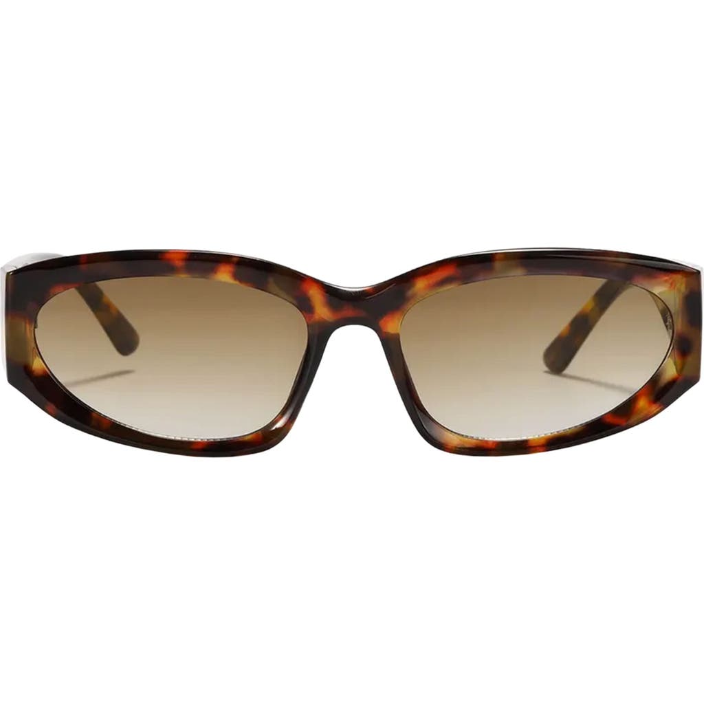 Fifth & Ninth Shea 59mm Polarized Gradient Oval Sunglasses In Torte/brown