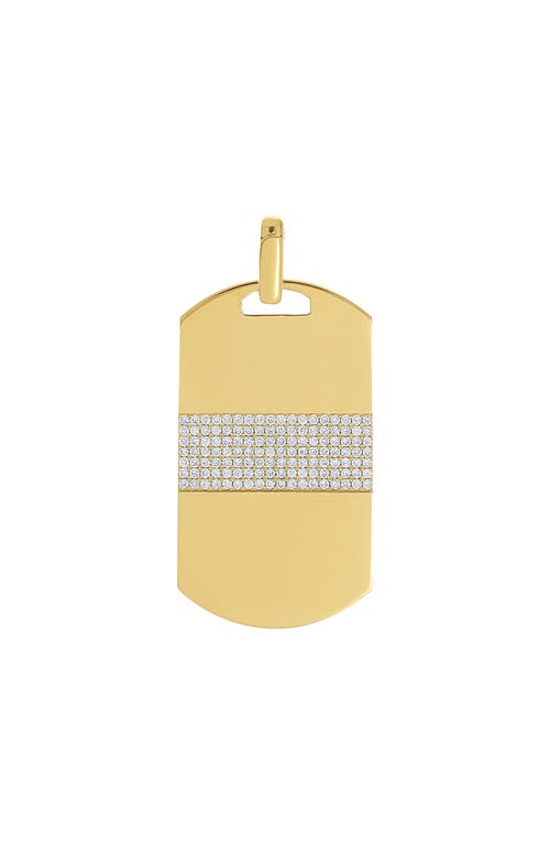Bony Levy Men's 18K Gold Diamond Dog Tag Pendant in 18K Yellow Gold at Nordstrom, Size 22