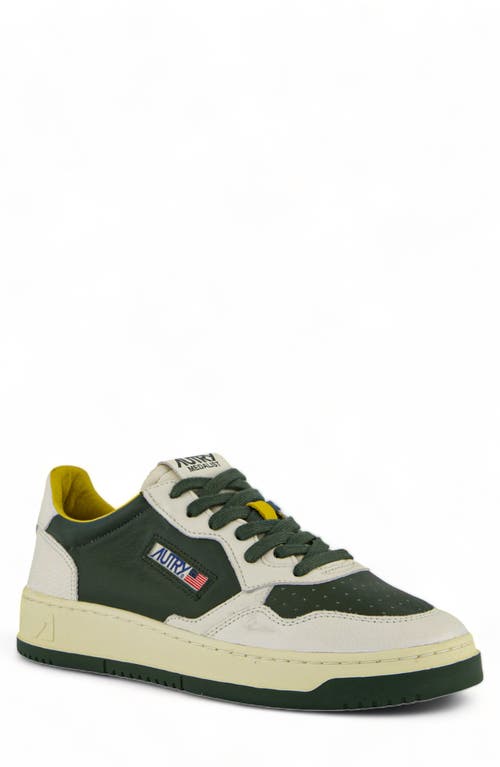 Shop Autry Medalist Low Sneaker In Mix/suede/mint