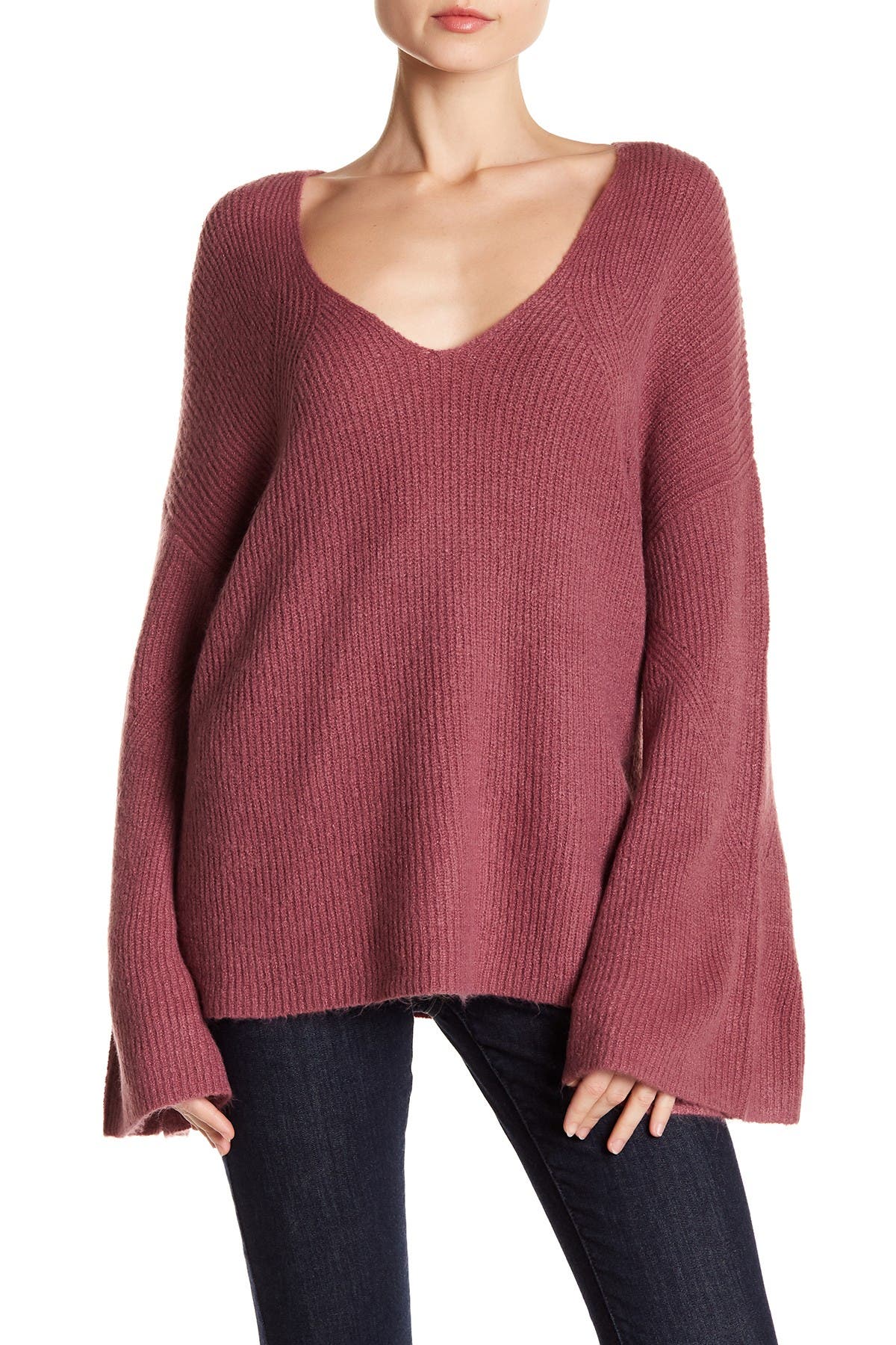 oversized bell sleeve sweater