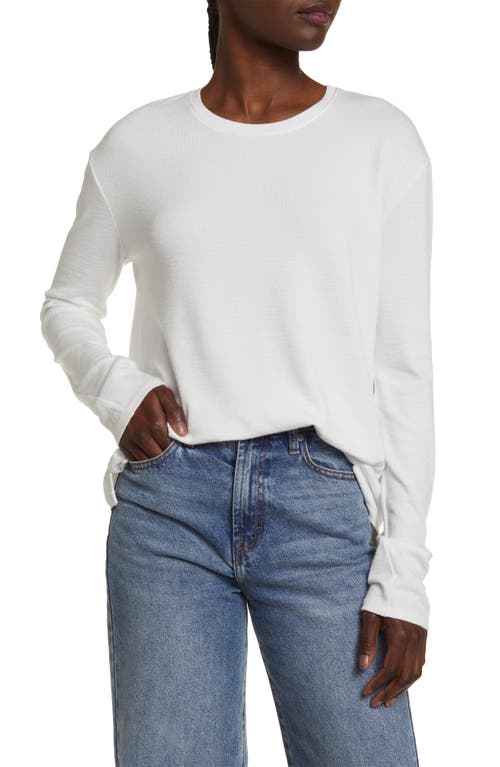 The Knit Long Sleeve T-Shirt in White