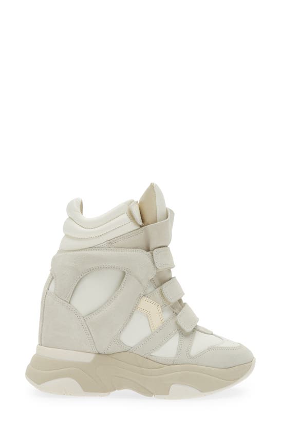 Shop Isabel Marant Balskee Hidden Wedge High Top Sneaker In White