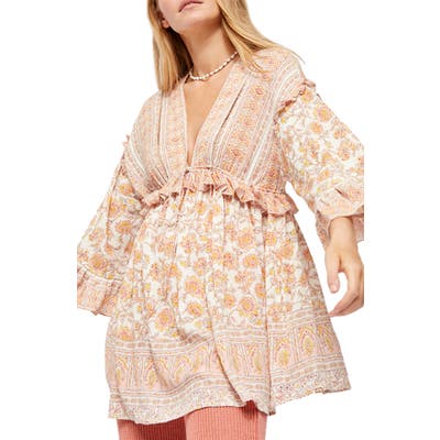 Free People Moonlight Printed Minidress, White