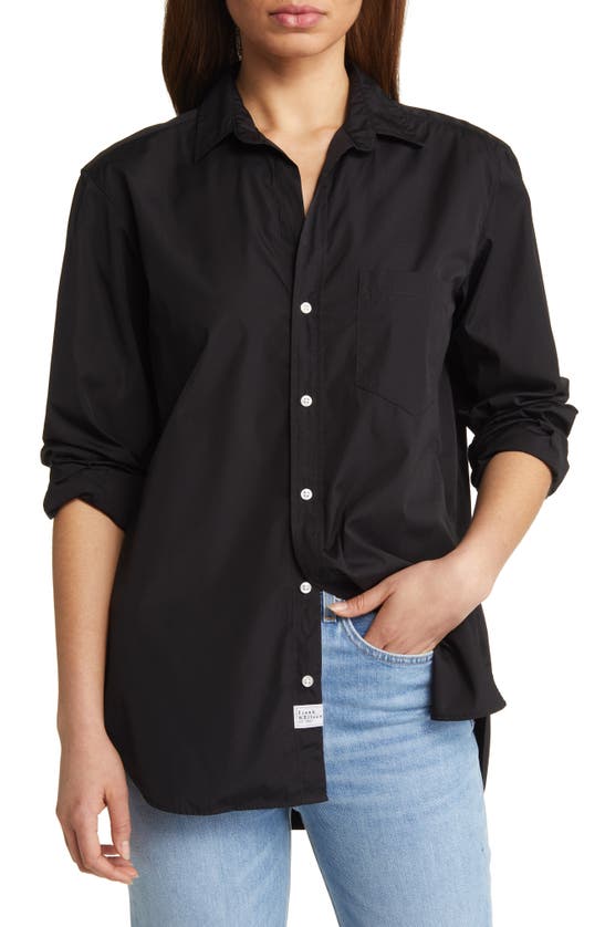 Frank & Eileen Joedy Cotton Button-up Shirt In Black Superluxe