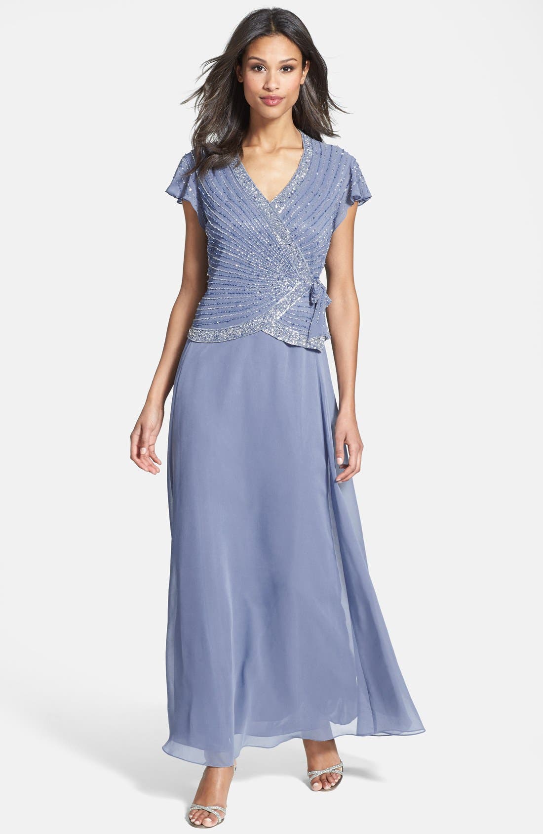 J Kara Embellished Mock Two-Piece Gown (Regular & Petite)  Nordstrom